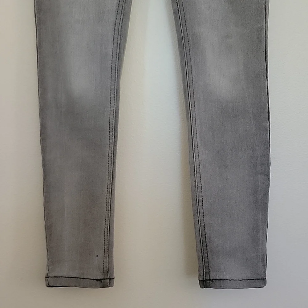 Justice Gray Faded Slim Mid Rise Leggings Jeans 12